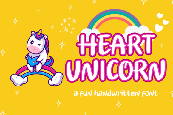 Heart Unicorn: A Playful Display Font for Bold Branding