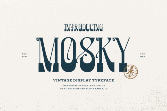 The Mosky Typeface: A Vintage Display Font for Publishers